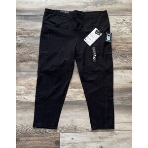 NWT Game Time Women's Leggings Size 1X Black Capri Moisture Wicking Contoured